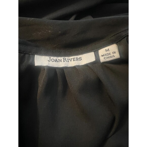 Joan Rivers "Seriously Chic Tie Neck Blouse Black Sz M (10-12) - Picture 7 of 7